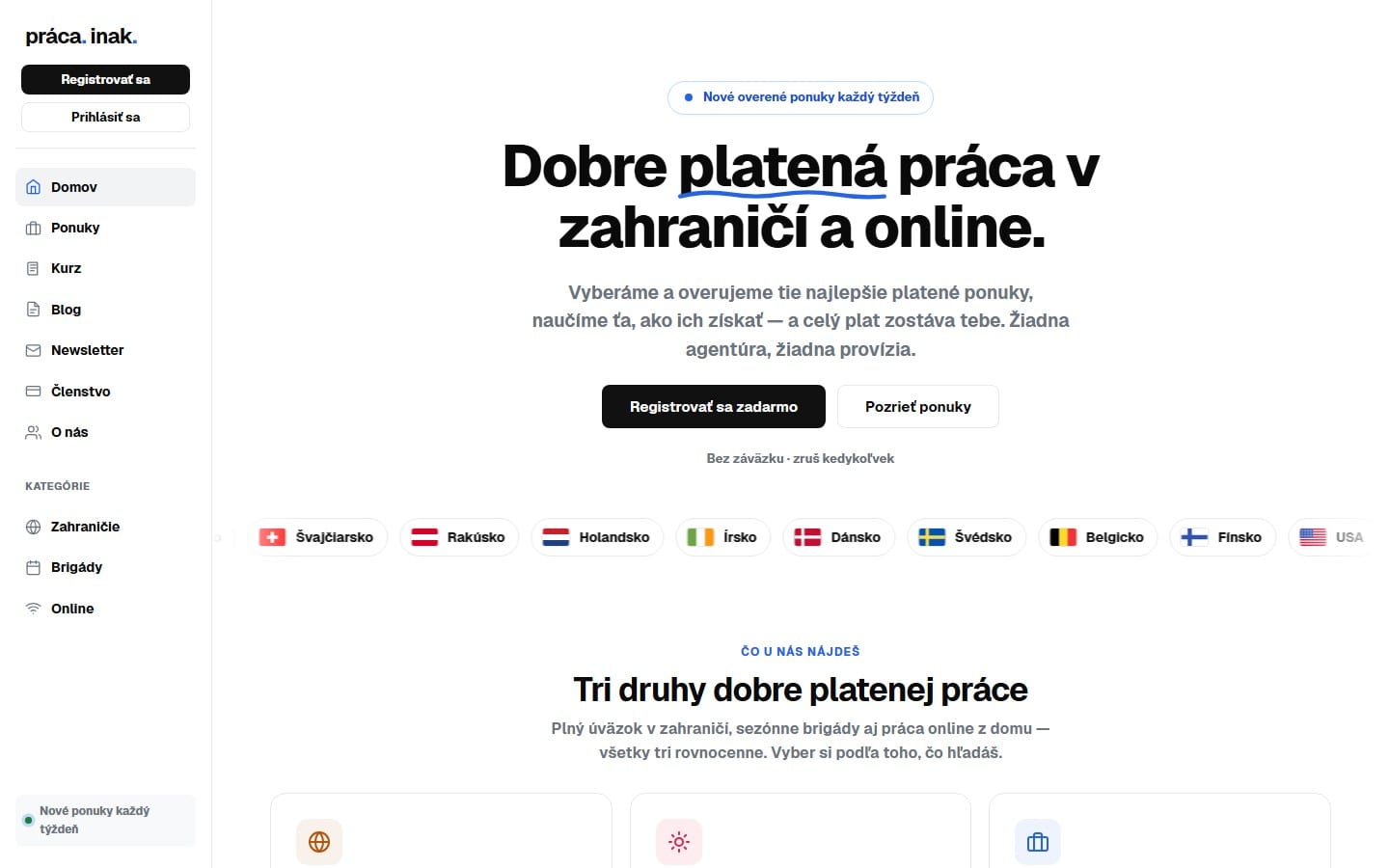 Práca. Inak.